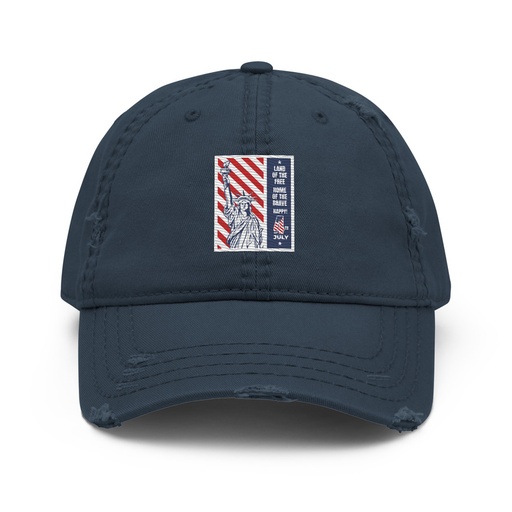 [ID: 396-G8] 4th of July Distressed Dad Hat