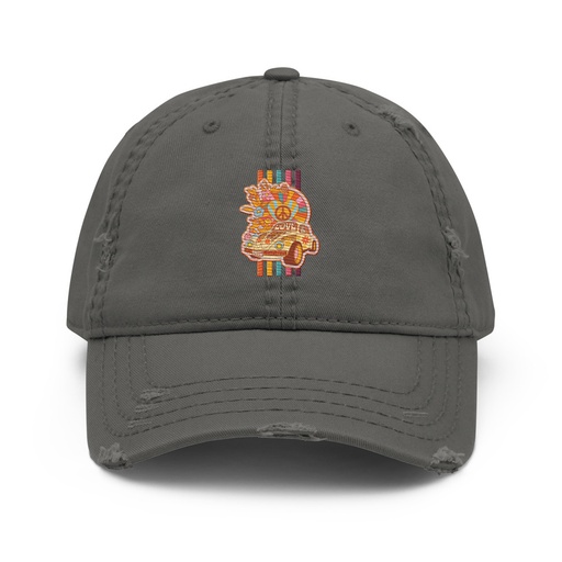 [ID: 396-G10] 60s flower power Distressed Dad Hat