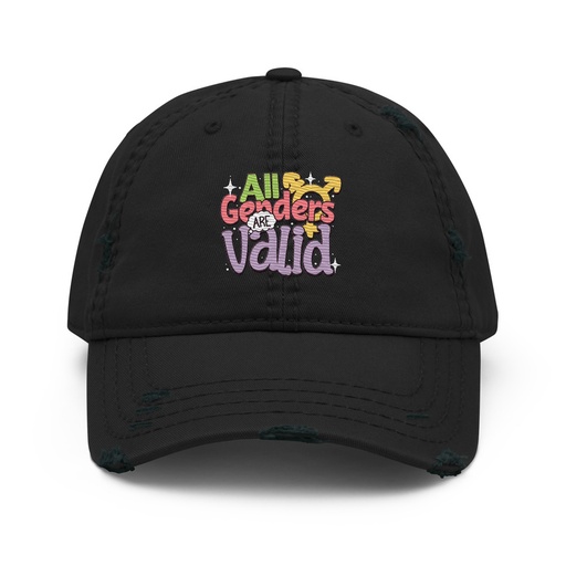 [ID: 396-G45] All Genders are Valid Distressed Dad Hat
