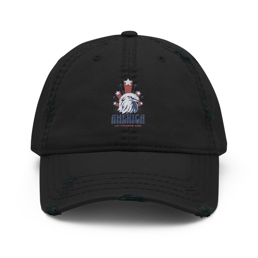 [ID: 396-G63] America Distressed Dad Hat
