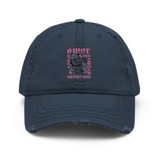 [ID: 396-G77] Amor Distressed Dad Hat