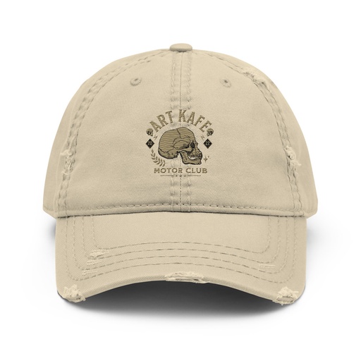 [ID: 396-G103] Art Kafe Motor Club Distressed Dad Hat