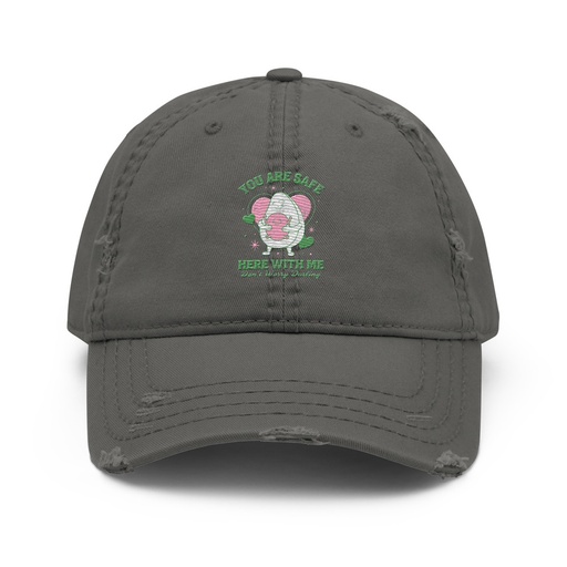 [ID: 396-G118] Avo Love - Typographic Cartoon Streetwear Distressed Dad Hat