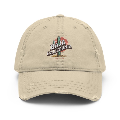 [ID: 396-G132] Baja Cali Mexico Distressed Dad Hat