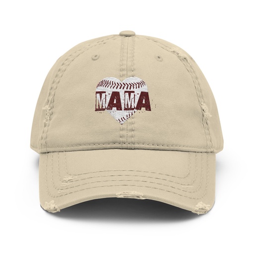 [ID: 396-G142] Baseball MAMA Distressed Dad Hat