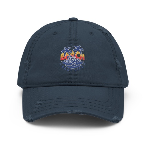 [ID: 396-G168] Beach Life Best Life Distressed Dad Hat