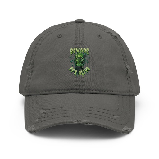 [ID: 396-G197] Beware of Frankenstein - Scary Halloween Distressed Dad Hat