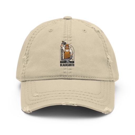 [ID: 396-G232] Blacksmith Workshop - Metalwork Distressed Dad Hat