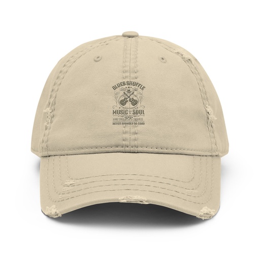 [ID: 396-G243] Blues Music from the Soul - Guitar Distressed Dad Hat