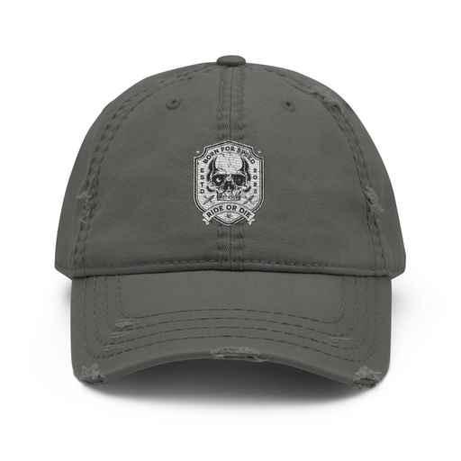 [ID: 396-G258] BORN FOR SPEED RIDE OR DIE Distressed Dad Hat