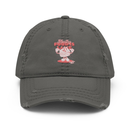 [ID: 396-G296] Burger Mascot Distressed Dad Hat