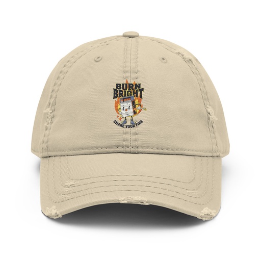 [ID: 396-G297] Burn Bright Distressed Dad Hat