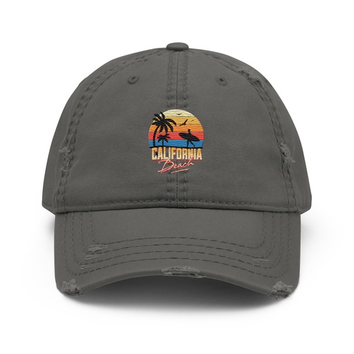 [ID: 396-G312] California Beach - Retro Surf Distressed Dad Hat