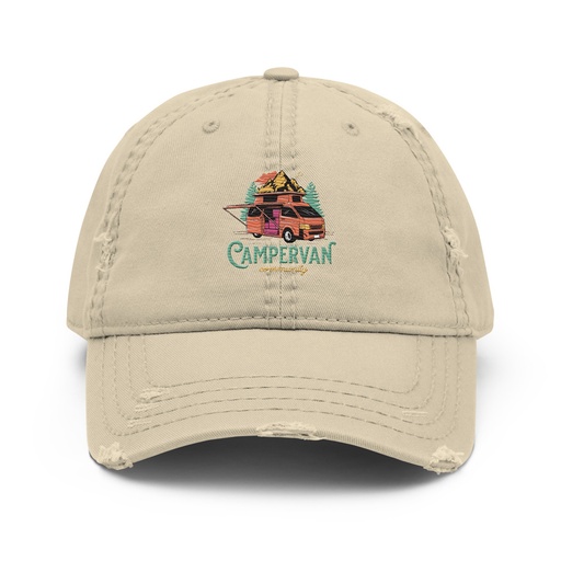 [ID: 396-G322] Campervan Community - Outdoor Adventure Distressed Dad Hat