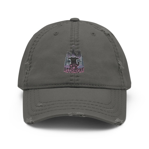 [ID: 396-G340] cat-astrophe Distressed Dad Hat