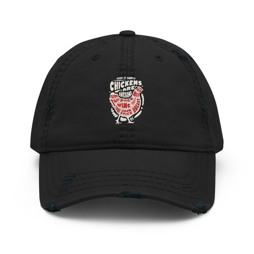 [ID: 396-G365] Chickens Are Awesome - Butcher Cuts Distressed Dad Hat
