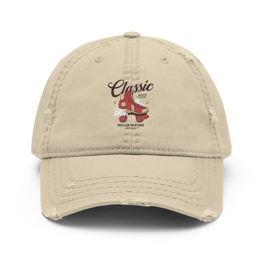 [ID: 396-G384] Classic Roller Skating - Sports Apparel Distressed Dad Hat
