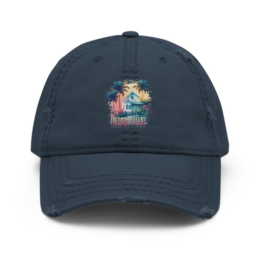 [ID: 396-G391] Coconut Cottage Distressed Dad Hat