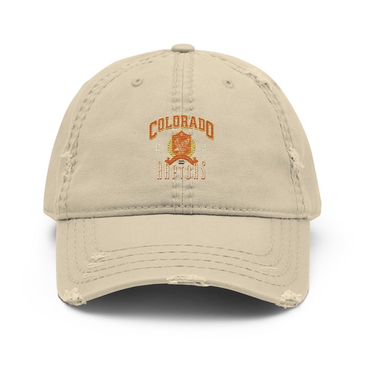 [ID: 396-G407] Colorado Raptors - Rugby Sports Team Distressed Dad Hat