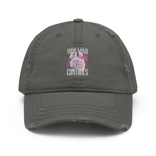 [ID: 396-G414] Control your Mind Distressed Dad Hat