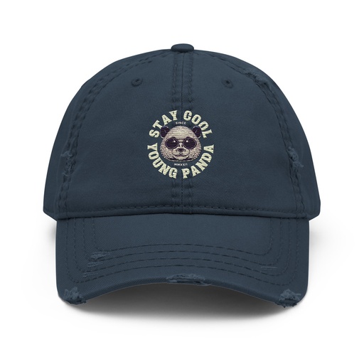 [ID: 396-G416] Cool Panda with Sunglasses -  Distressed Dad Hat