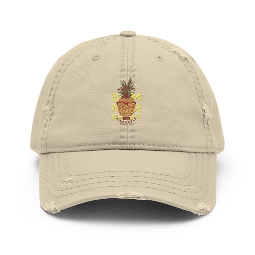 [ID: 396-G417] Cool Pineapple - Tropical Fruit Distressed Dad Hat