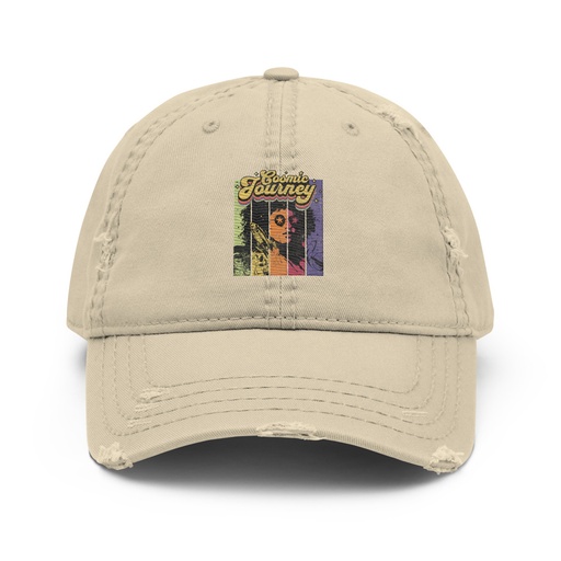 [ID: 396-G422] Cosmic Journey Rainbow Retro Distressed Dad Hat