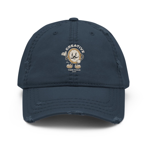 [ID: 396-G433] Creative Time Distressed Dad Hat