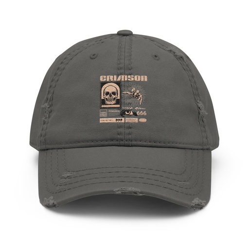[ID: 396-G438] Crimson Distressed Dad Hat