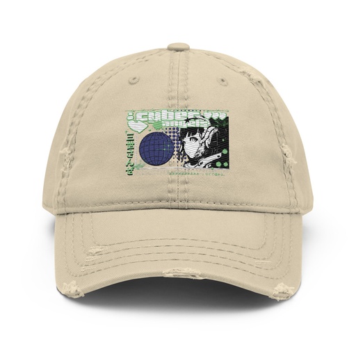 [ID: 396-G455] Cyber Angels - Y2k Girl Anime Distressed Dad Hat