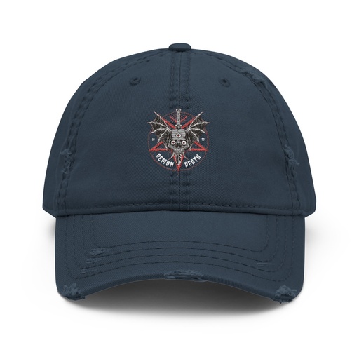 [ID: 396-G486] DEMON DEATH Distressed Dad Hat