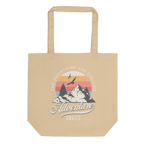 [ID: 367-G27] Adventure Await - Wilderness Camping Eco Tote Bag