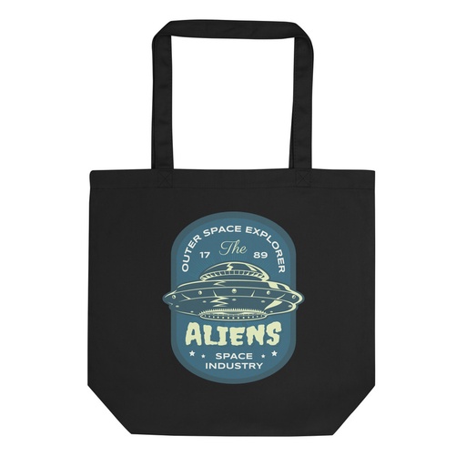 [ID: 367-G40] Aliens Outer Space Explorer - UFO Eco Tote Bag