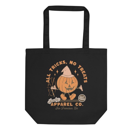 [ID: 367-G47] All Tricks No Treats - Pumpkin Mascot Eco Tote Bag