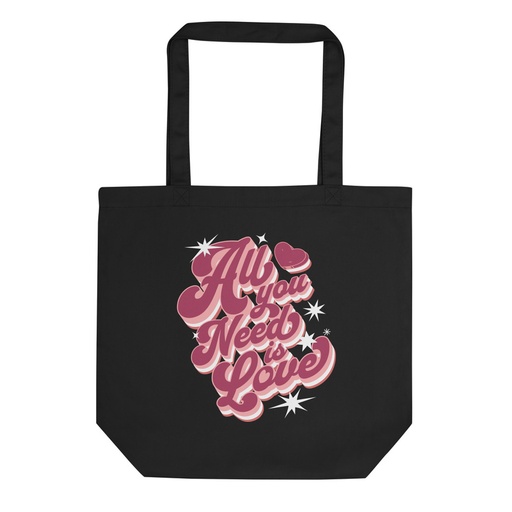 [ID: 367-G50] All You Need is Love - Retro Valentines Day Eco Tote Bag