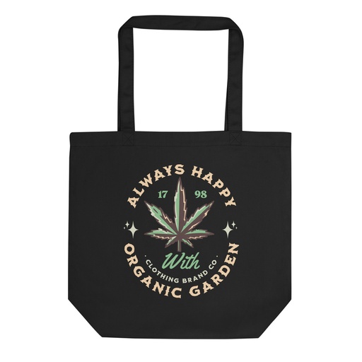 [ID: 367-G55] Always Happy - Cannabis Eco Tote Bag