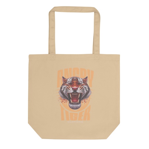 [ID: 367-G85] Angry Tiger - AI Eco Tote Bag