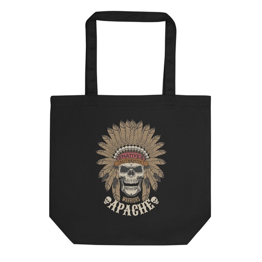 [ID: 367-G94] Apache Warriors - Indian Skull Eco Tote Bag
