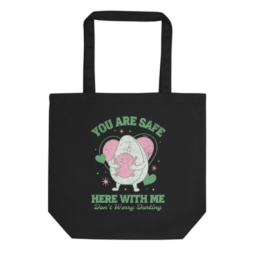 [ID: 367-G118] Avo Love - Typographic Cartoon Streetwear Eco Tote Bag