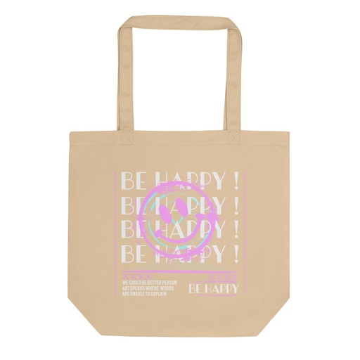 [ID: 367-G155] Be Happy ! Eco Tote Bag