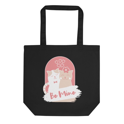 [ID: 367-G157] Be Mine - Cute Cat Couple Eco Tote Bag
