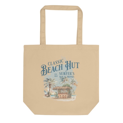 [ID: 367-G166] Beach Hut Eco Tote Bag