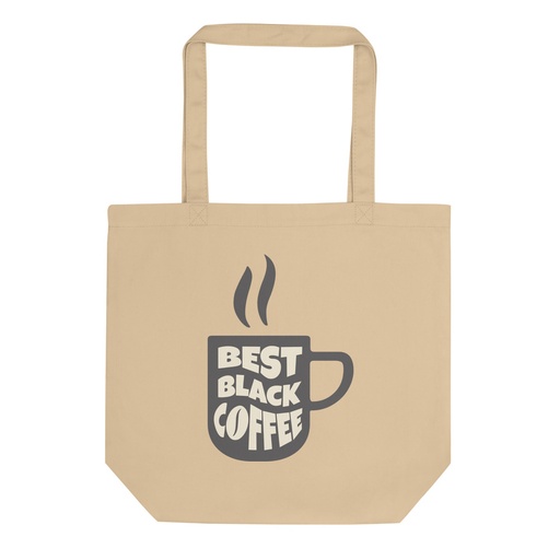 [ID: 367-G185] Best Black Coffee - Hot Cup Eco Tote Bag