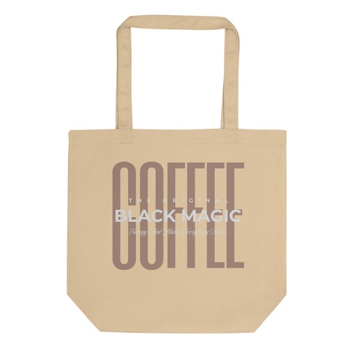 [ID: 367-G226] Black Magic - Minimal Modern Coffee Quote Eco Tote Bag