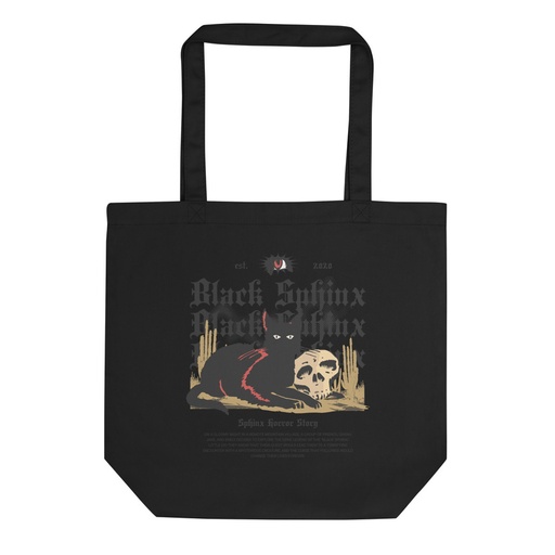 [ID: 367-G230] Black Sphinx Eco Tote Bag
