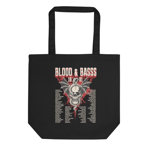 [ID: 367-G236] Blood & Basss - Snake and Skull Eco Tote Bag