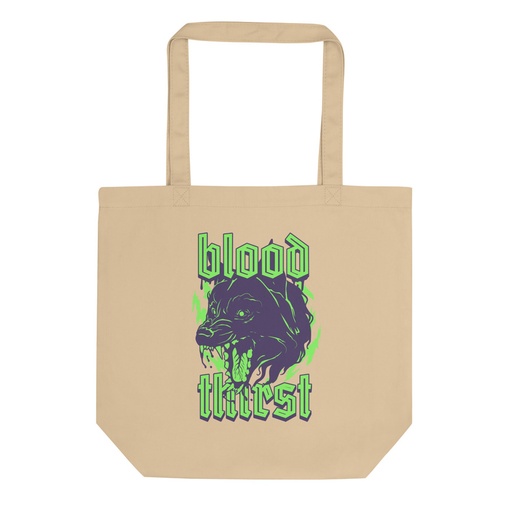 [ID: 367-G238] Blood Thirst - Neon Dog Eco Tote Bag