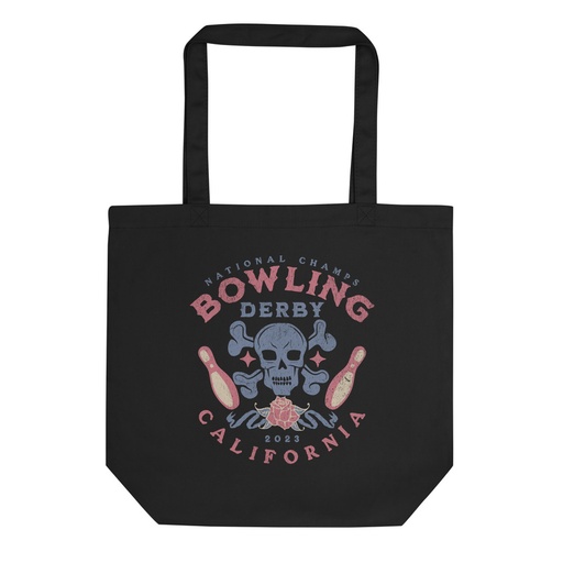[ID: 367-G276] Bowling Derby Champs - Grunge Skull Eco Tote Bag