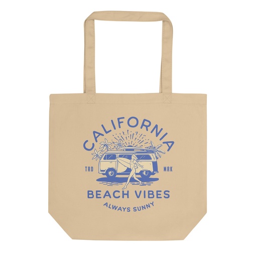 [ID: 367-G314] California Beach Vibes - Retro Camper Van Eco Tote Bag