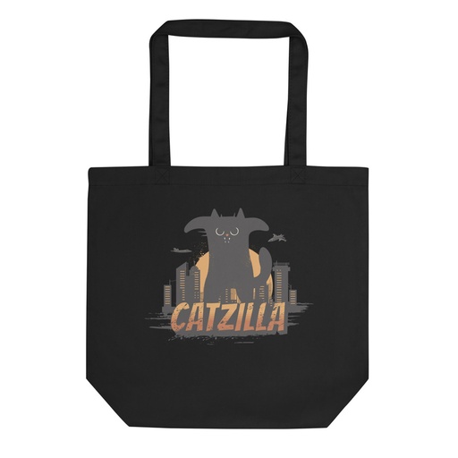 [ID: 367-G350] Catzilla - Funny Comic Animal Eco Tote Bag